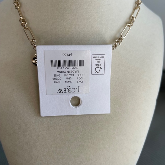 J. Crew Factory Floral Statement Necklace - Gold and Pearl - NWT - Picture 4 of 4